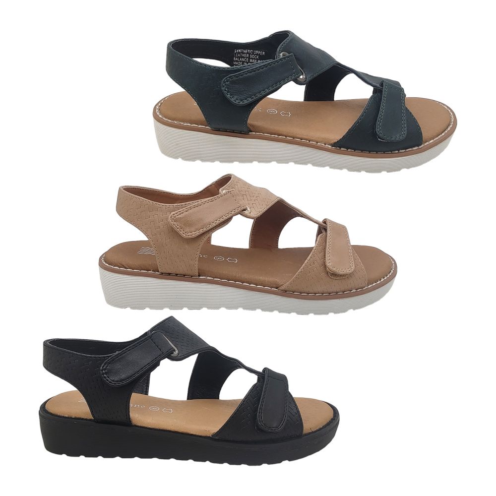 Bay Lane Banksia Ladies Sandals Summer Comfort Sole Adjustable Tab