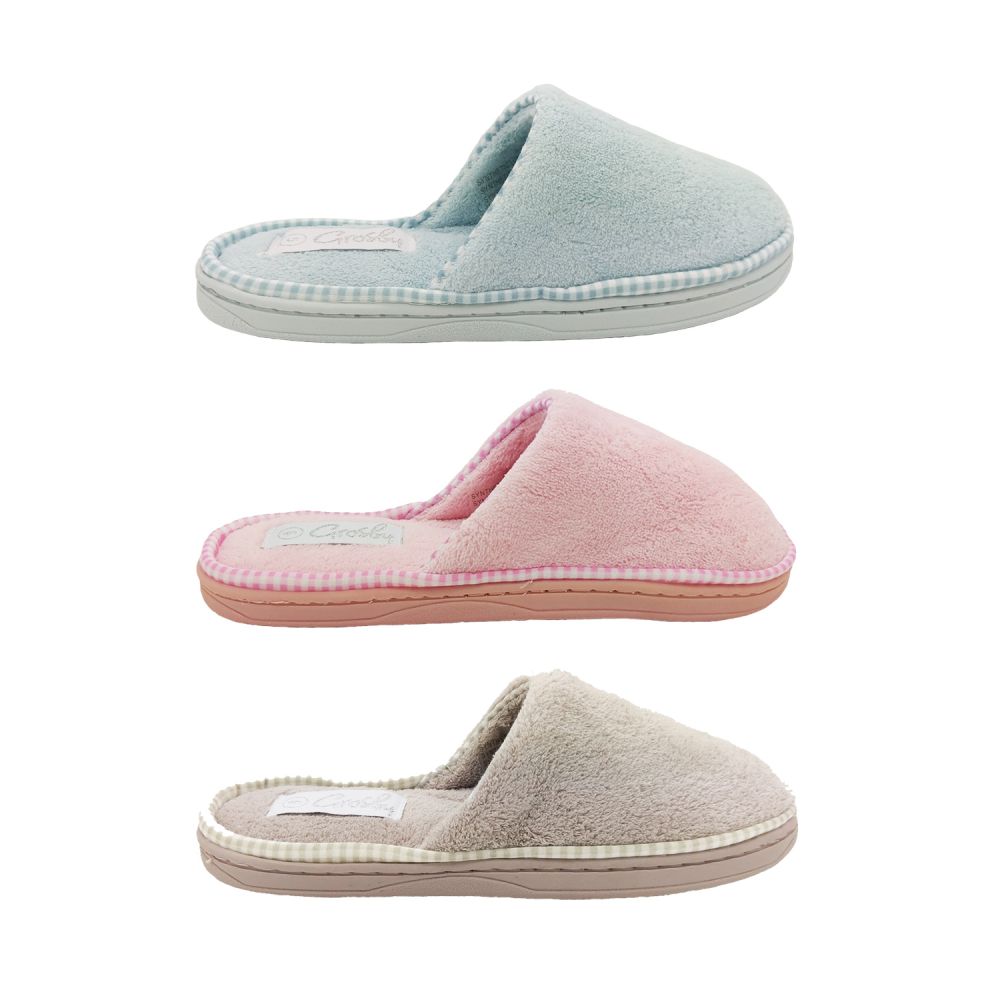 Grosby Loop Invisible Support Womens Slipper Scuff Soft Open Back