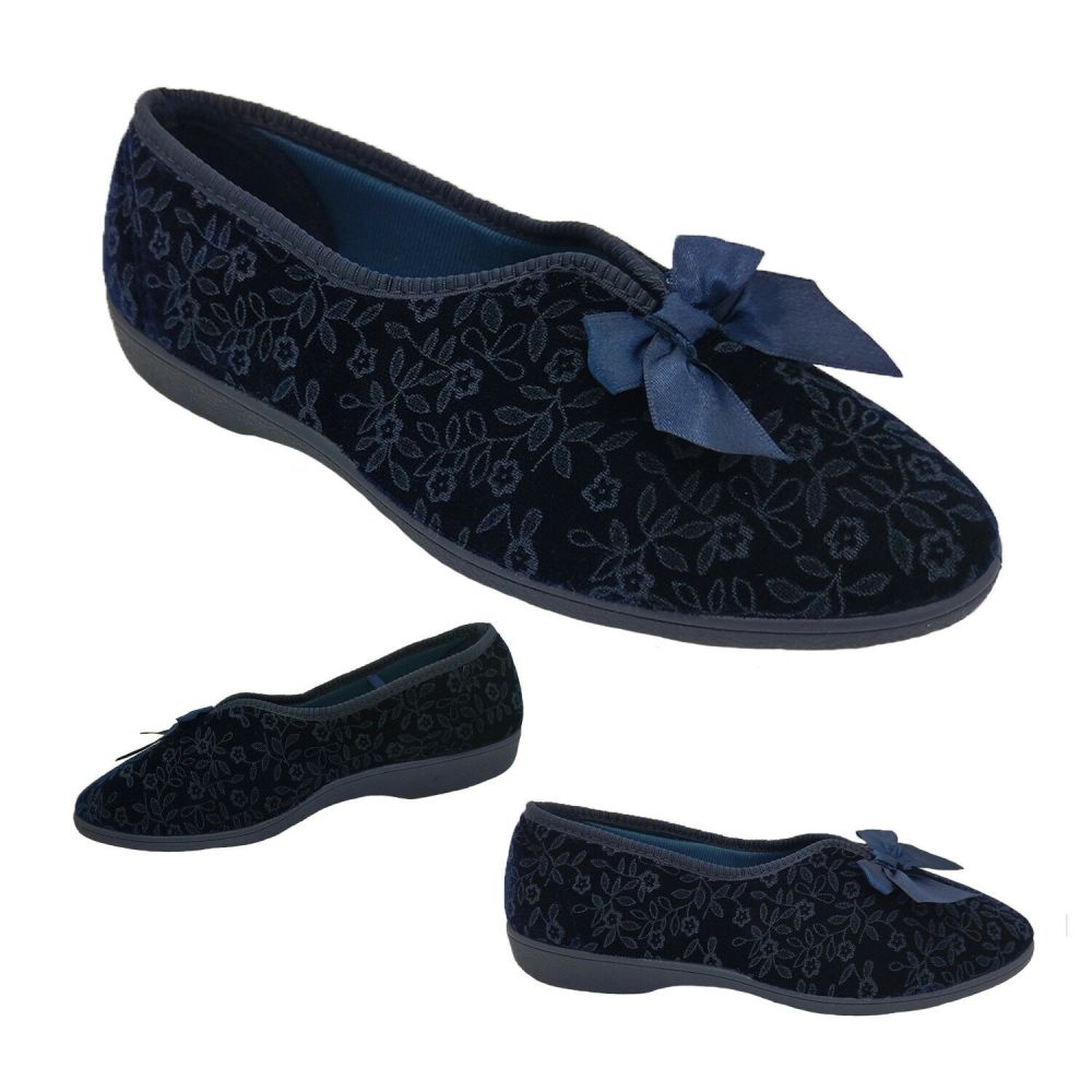 navy flat shoes size 6